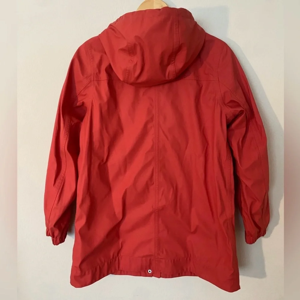 Marine Layer Red Hooded Lines Rain Jacket- Size XS - Picture 2 of 8